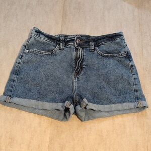 wild fable Medium Blue Rolled-Hem Denim Shorts